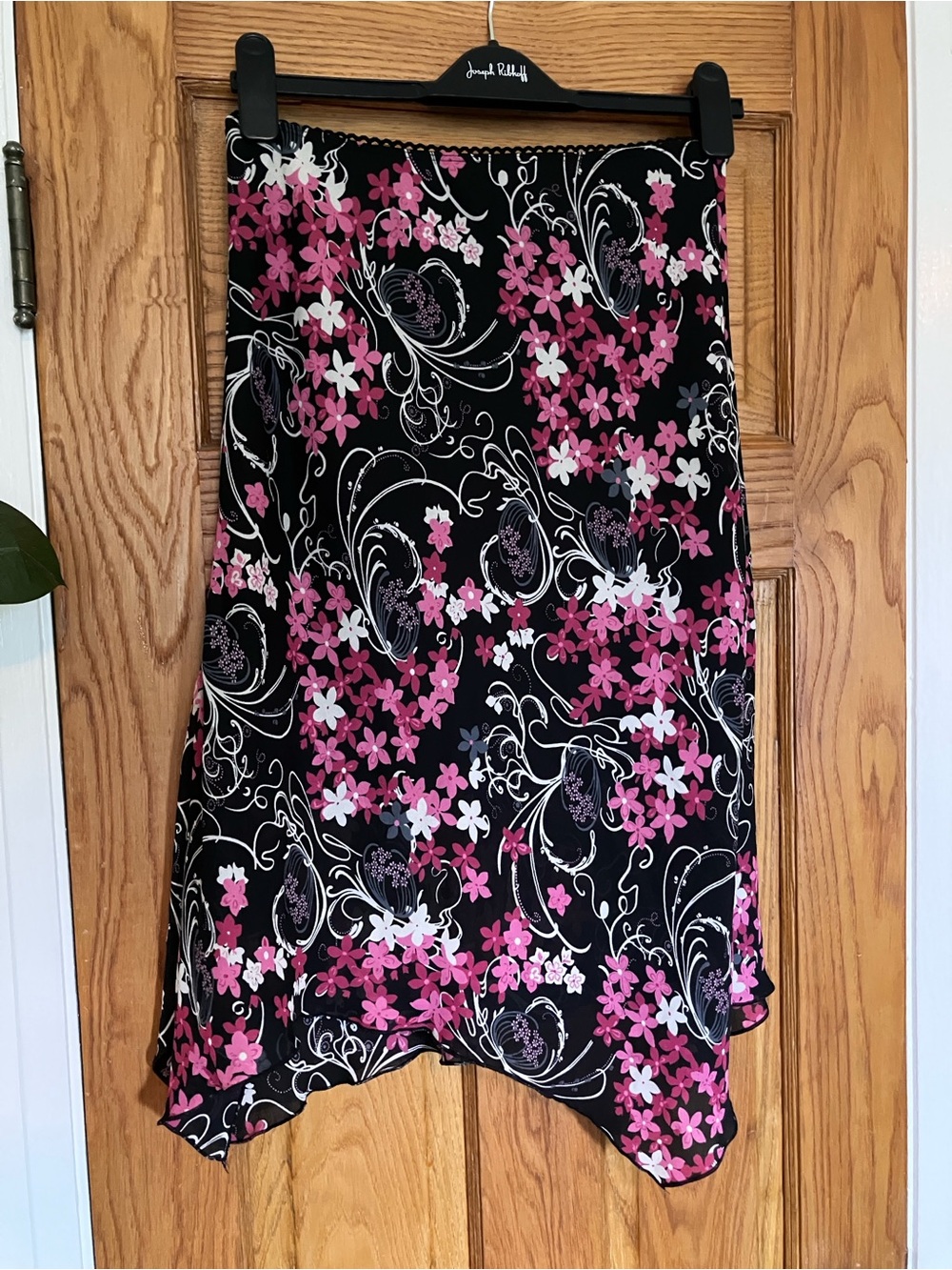 floral mesh midi skirt